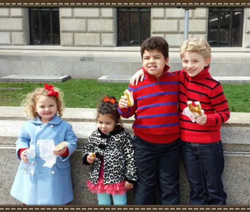 Hyacinth Cornelia Heinemann, Madeline Zullin, Justin Zullin, Hudson Cornelius Heinemann.