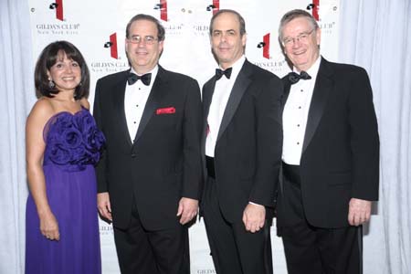 Gildas Club New York City 15th Anniversary Gala  November 18, 2010  The Pierre Hotel Lily Safani, CEO; Honorees, Elliott Sigal, M.D., Ph.D., Bristol-Myers Squibb,  Andrew J. Dannenberg, M.D., Weill Cornell Cancer Center; Robert J. Easton, GCNYC Gala and Board Chair. Photo by:  Rob Wayne