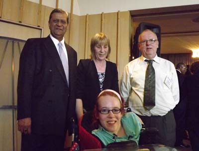 Amir Dossal, Joanne and her proud parents,joe and anne o riordan.