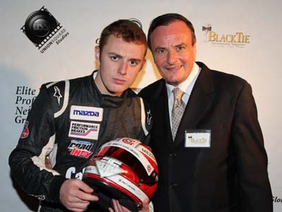 Gerard Mc Keon Publisher Black Tie Magazine and Race Car Driver Luca Forgeois