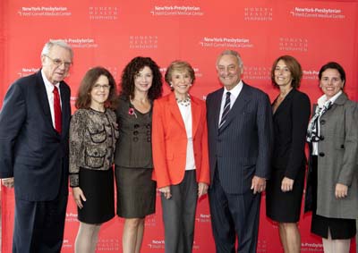 Dr. Herbert Pardes, Dr. Orli Etingin, Dr. Gail Saltz, Joan Weill, Sandy Weill, Dean Laurie Glimcher, Dr. Ana C. Krieger.Photo by: Janet Charles