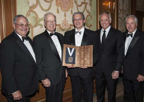 Steven Golub, Dr. Thomas Fahey, Jr., Frank D�Amelio, Frank Calamari, John Gambling.  Photo by:  Patrick McMullan