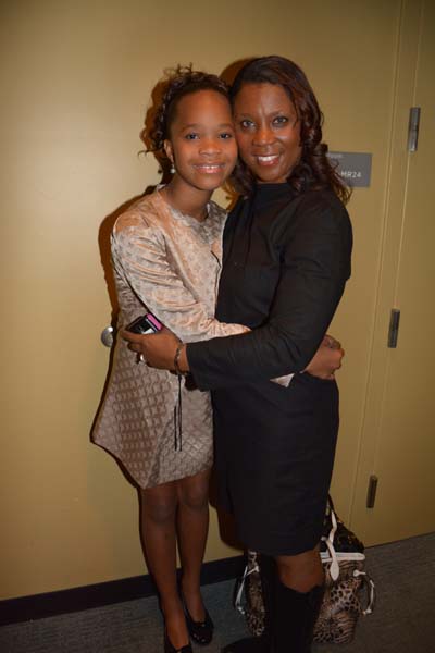 Quvenzhane Wallis (Oscar-nominated actress) and her lovely Mother. Photo by: Rose Billings/Blacktiemagazine.com