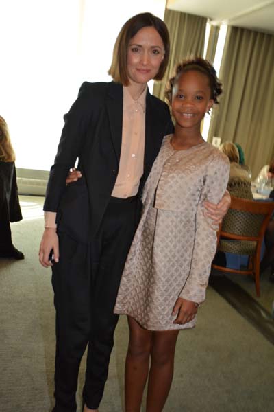 Rose Byrne, actress and activist and Quvenzhane Wallis . Photo by: Rose Billings/Blacktiemagazine.com