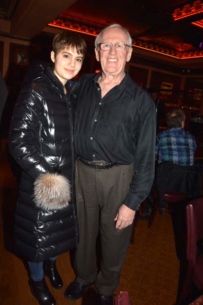 &nbsp;Sami Gayle greeting. Fellow cast member Len Cariou .  photo by:  rose billings/blacktiemagazine.com