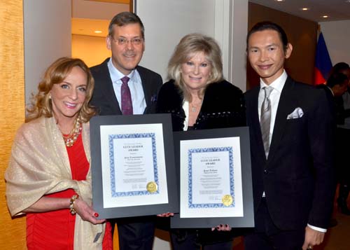 &nbsp;Roberta Lowenstein, Jim Luce, Jill Pollans and Jeremy Hu.  Photo by:  Annie Watt