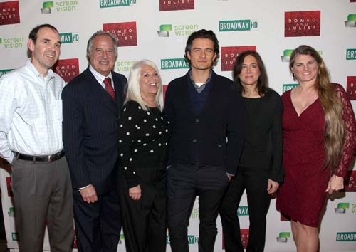 John McCauley, Stewart F. Lane, Ellen Krass, Orlando Bloom, Darryl Schaffer, Bonnie Comley. Photo by Rossa Cole for Rob Rich/SocietyAllure.com © 2014