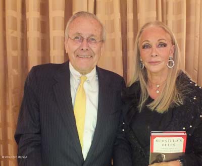 &nbsp;Donald Rumsfeld & Barbara Winston.  Photo by:  Vincent Menza