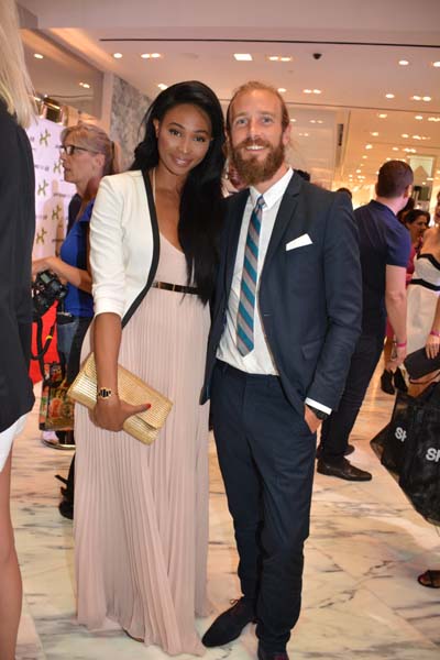 &nbsp;Miss USA 2012 Nana Meriwether and Henrik Aranssan at H&M Flagship Fifth Avenue store Launch Event.  Photo by:  Rose Billings/Blacktiemagazine.com