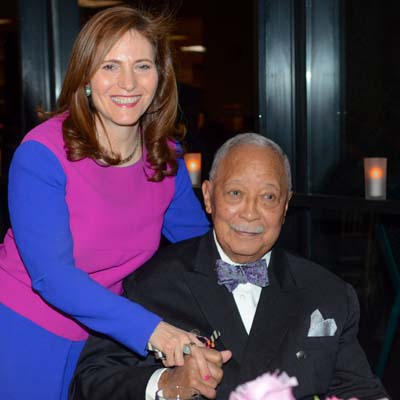 Hunter College President&nbsp;Jennifer J. Raab and Former Mayor&nbsp;David Dinkins. Photo by:  &nbsp;Scott Roth, AP.