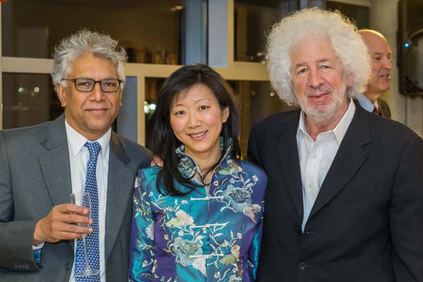 Vijay Seshadri, Monica Youn, Daniel Halpern (all poets who spoke at the event).  Photo courtesy of Poets House