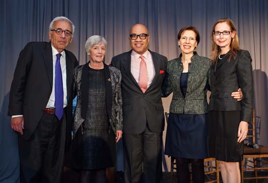 Reynold Levy, Jane B. O'Connell, Darren Walker, Karen L. Rosa,&nbsp;Veronica M. White. Photo by:  Sophia Negron