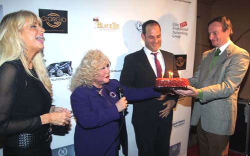Debra Pirolo, Gloria T. Cressler Kenneth McClure another Birthday celebrant & Gerard Mc keon