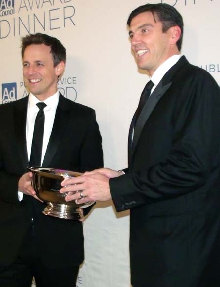 Seth Meyers, NBC Saturday Night Live, Tim Armstrong, CEO and Chairman AOL&nbsp;and Ad Council Annual Public Service Award Honoree.  photo by:  blacktiemagazine/GMK