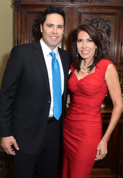 &nbsp;Blue Cure Founder and President Gabe Canales and Elizabeth Howard.Photo by: Roswitha Volger 