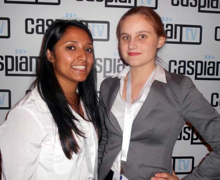 Dilrupa Hague, Cecilia Stein,&nbsp;students from the State University of New York Global Engagement Program