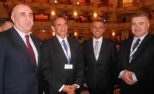 Foreign Minister of Azerbaijan Mr. Elmar MammadyarovSpecial Envoy and Coordinator for International Energy Affairs, Bureau of Energy Resources of USA Mr. Carlos Pascual,Haldun Yavas, Secretary General, Caspian Strategy Institute,