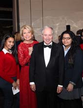 Christine and Stephen Schwarzman and the Schwarzman Scholars. Photo by: Matthew Adam Photography