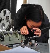 MIAP Intern Julia Kim interns in Botoga, where she managed the repatriation of Colombian film heritage materials. The NEH grant will fund internships for students at museums, libraries, and cultural institutions throughout the region. - photo curtesy of NYU Tisch MIAP