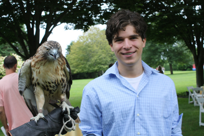 Rescued Hawk and Justin Galloway