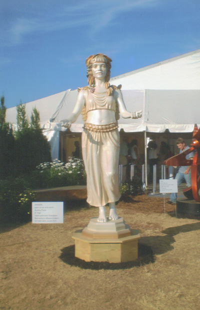 10 foot Goddess in outdoor Sculpture Garden