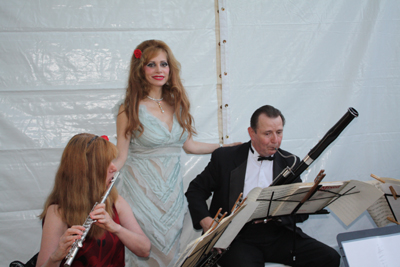 Joy Marks and the Trio she donated for cocktail hour