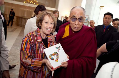 His Holiness the Dalai Lama with Tsipi Ben-Haim