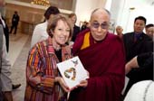 His Holiness the Dalai Lama with Tsipi Ben-Haim