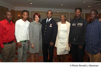 Sarell Ahart, Patrick Weller, Gabrielle L. Kurlander, President and CEO, ASP; Chief Philip Banks, Community Affairs, NYPD; Lenora Fulani, Ph.D., Co-founder, ASP, and Director, Operation Conversation Cops and Kids; Cheyenne Davis, and Melquan Gass