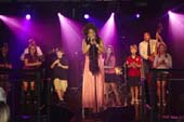 Young members of the cast of Broadway’s Matilda join Grammy Award Winner Macy Gray on stage at Tuesday’s Children’s Annual Gala at the Lighthouse at Chelsea Piers on September 6th, 2012