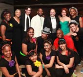 Back row, starting second from left: Pamela A. Lewis, Gregory A. Tosko, Antoine Joyce, Bart M. Schwartz, Gabrielle L. Kurlander, with All Stars Project youth performers. Photo by: Ronald L. Glassman