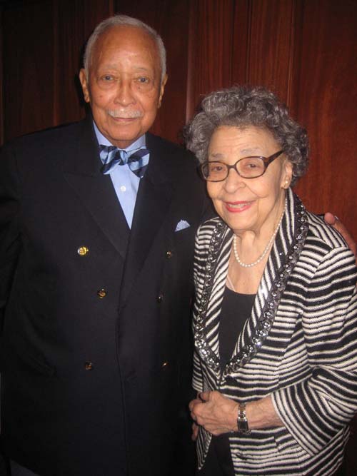 04-16-16 Former Mayor David Dinkins and former First Lady of New York Joyce Dinkins who was honored at the opening night of the Dance Thestre of Harlem at New York City Center. 131 West 55th St. Wednesday night 04-06-16.  Photo by:  Aubrey reuben