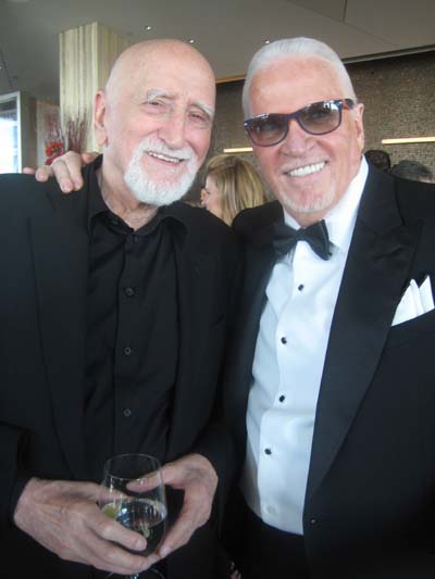 04-30-16 Dominic Chianese (L) and Mario Dell'Anno at Mario Dell'Anno's A Celebration of Life party at the Rainbow Room. 30 Rockefeller Plaza. Sunday night. 04-24-16.  Photo by:  Aubrey Reuben