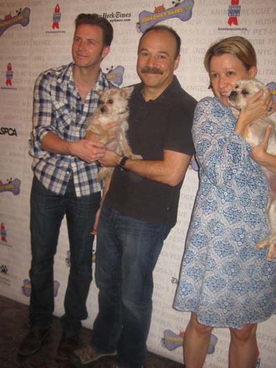 07-13-14 (L-R) Bill Heck. Danny Burstein. Linda Edmond "Cabaret" at the 16th Annual Broadway Barks in Shubert Alley/Booth Theatre. 222 West 45th St. Saturday afternoon. 07-12-14.  Photo by:  Aubrey Reuben