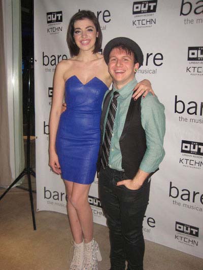 12-07-12 Cast members (L-R) Barrett Wilbert Weed and Gerard Canonico at the opening night party for "Bare" at KTCHN at the OUT Hotel. 510 West 42nd Sunday night 12-09-12