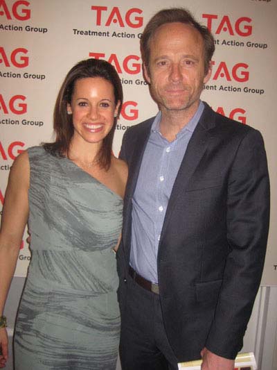 12-12-11 "Weekend Today Show" Co-anchor Jenna Wolfe and honoree John Benjamin Hickey who received the 2011 Research In Action Awards (RIAA) honoring AIDS Activism by the Treatment Action Group (TAG) at the Midtown Loft. 267 Fifth Ave. Sunday night 12-11-11
