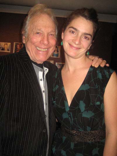 12-05-12 (L-R) Cast member Greg Mullavey. Gaby Hoffmann at the opening night party for "The Last Seder" at the Mint Theatre. 311 West 43rd St. Tuesday night 12-04-12