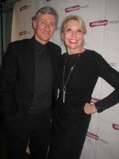 02-13-13 David Garrison and Julie Halston at the opening night party of "All in the Timing" at the Volstead