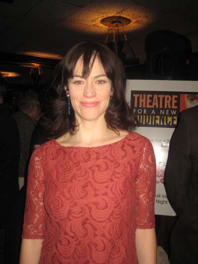 02-18-13 Cast member Maggie Siff at the opening night party of "Much Ado About Nothing" at Gallagher's Steakhouse. 228 West 52nd St. Sunday night 02-17-13