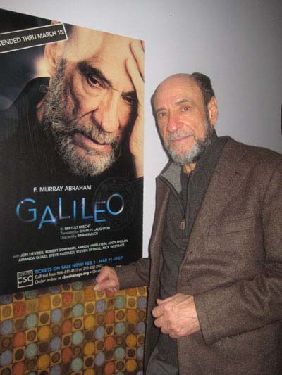 02-24-12 Cast member F. Murray Abraham at the opening night party for "Galileo" at Pangea Restaurant. 178 2nd Ave. Thursday night 02-23-12