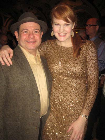 02-03-13 Cast members (L-R) Danny Rutigliano. Kate Baldwin at the cast party of "Fiorello!" on the mezzanine of City Center. 131 West 55th St. Sunday night 02-02-13
