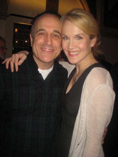 02-03-13 Cast members (L-R) Adam Heller. Erin Dilly. at the cast party of "Fiorello!" on the mezzanine of City Center. 131 West 55th St. Sunday night 02-02-13