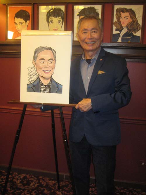 01-16-16 George Takei "Allegiance" receives his caricature at Sardi's. 234 West 44th St. Tuesday afternoon. 01-12-16.  Photo by:  Aubrey Reuben