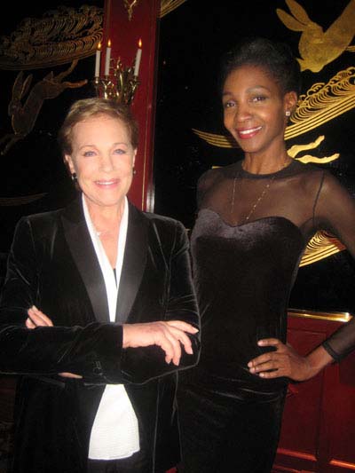 01-20-12 Julie Andrews (L) and Roshumba at a party at the Russian Tea Room for Lola Astanova following her performance at Carnegie Hall. 150 West 57th St. Thursday night 01-19-12
