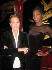 01-20-12 Julie Andrews (L) and Roshumba at a party at the Russian Tea Room for Lola Astanova following her performance at Carnegie Hall. 150 West 57th St. Thursday night 01-19-12