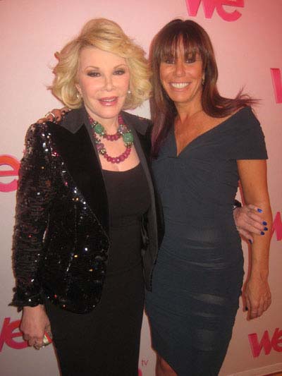 01-20-12 Joan Rivers (L) and daughter Melissa at the launch of their Season 2 premiere at Helen Mills. 137-139 West 26th St. Thursday night 01-19-12