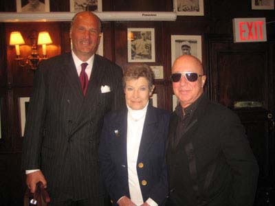 01-05-13 (L-R) Dean Poll. Marlene Brody. Paul Shaffer as former owner Marlene Brody turns over the reins and keys to the new owner Dean Poll at a press conference at Gallagher's Steak House. 228 West 52nd St. Friday afternoon 01-04-13