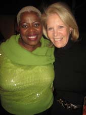 01-06-12 Cast member Lillias White (L) and producer Daryl Roth at the new cast party of "Love. Loss. and What I Wore" at B. Smith's Restaurant 320 West 46th St