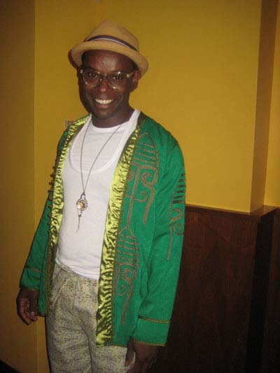 07-13-12 Cast member Sahr Ngaujah at the opening night party for "Fela!" at B. Smith restaurant. 320 Weest 46th St.