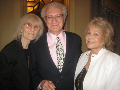 07-14-11 (L-R) Wife Margery. Sheldon Harnick. Elisa Stein after a cabaret performance of "She Loves Him: Kate Baldwin Live at Feinstein's with Special Guest Sheldon Harnick" at Feinstein's at the Regency. 540 Park Ave. Thursday night 07-14-11